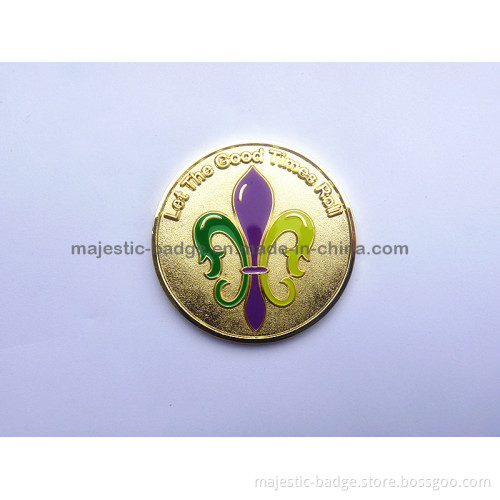Customized Gold Plated Coin (soft enamel process)